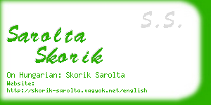 sarolta skorik business card